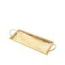 Bandeja Metal Retangular Dourada 52X18X7cm