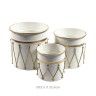 Cesta Tambor Metal Redondo Branco 22.5X22.5cm Cesta Tambor Metal Redondo Branco 22.5X22.5cm