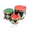 Tambor Decorativo Metal Redondo Multicor 15X15cm Tambor Decorativo Metal Redondo Multicor 15X15cm