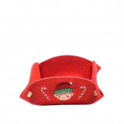 Cesta Decorada Natal Feltro 20X20X8cm