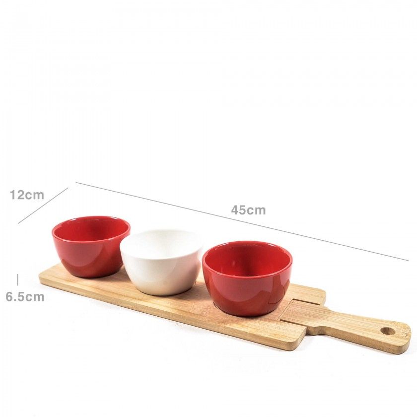 Conjunto Aperitivo Cerâmica 45X12X6.5cm Conjunto Aperitivo Cerâmica 45X12X6.5cm