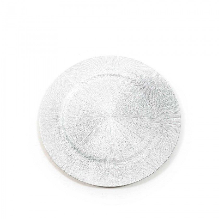 Marcador Plástico Redondo Prateado 33cm Marcador Plástico Redondo Prateado 33cm