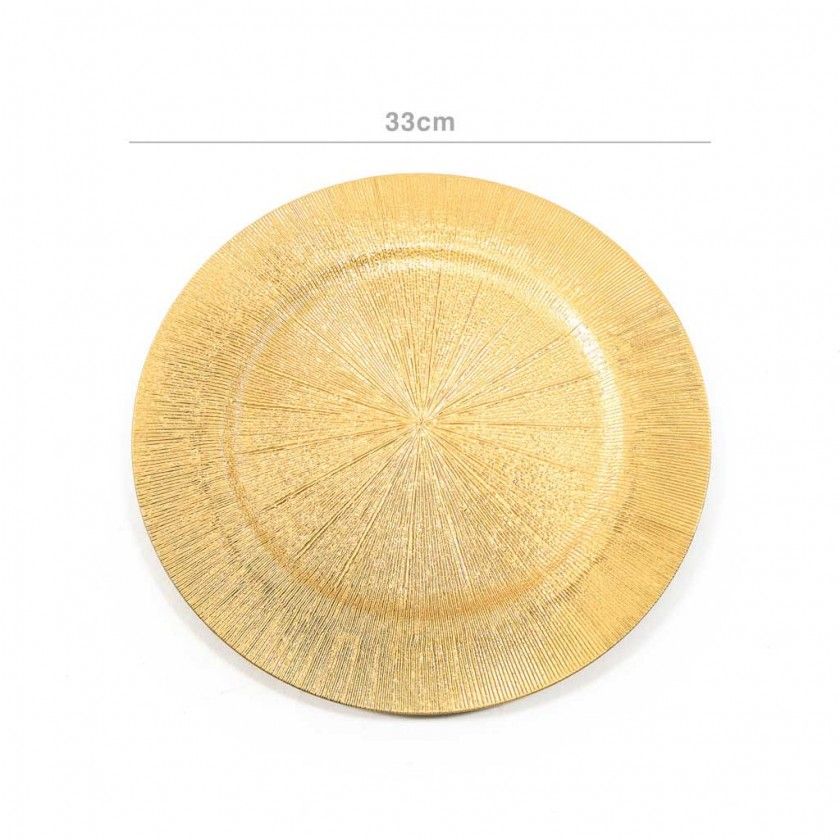 Marcador Plástico Redondo Dourado 33cm Marcador Plástico Redondo Dourado 33cm