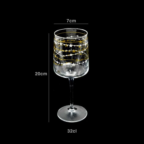 Copo Cristal com Pé Redondo 320ml 7X20cm Pack 3 - Image product