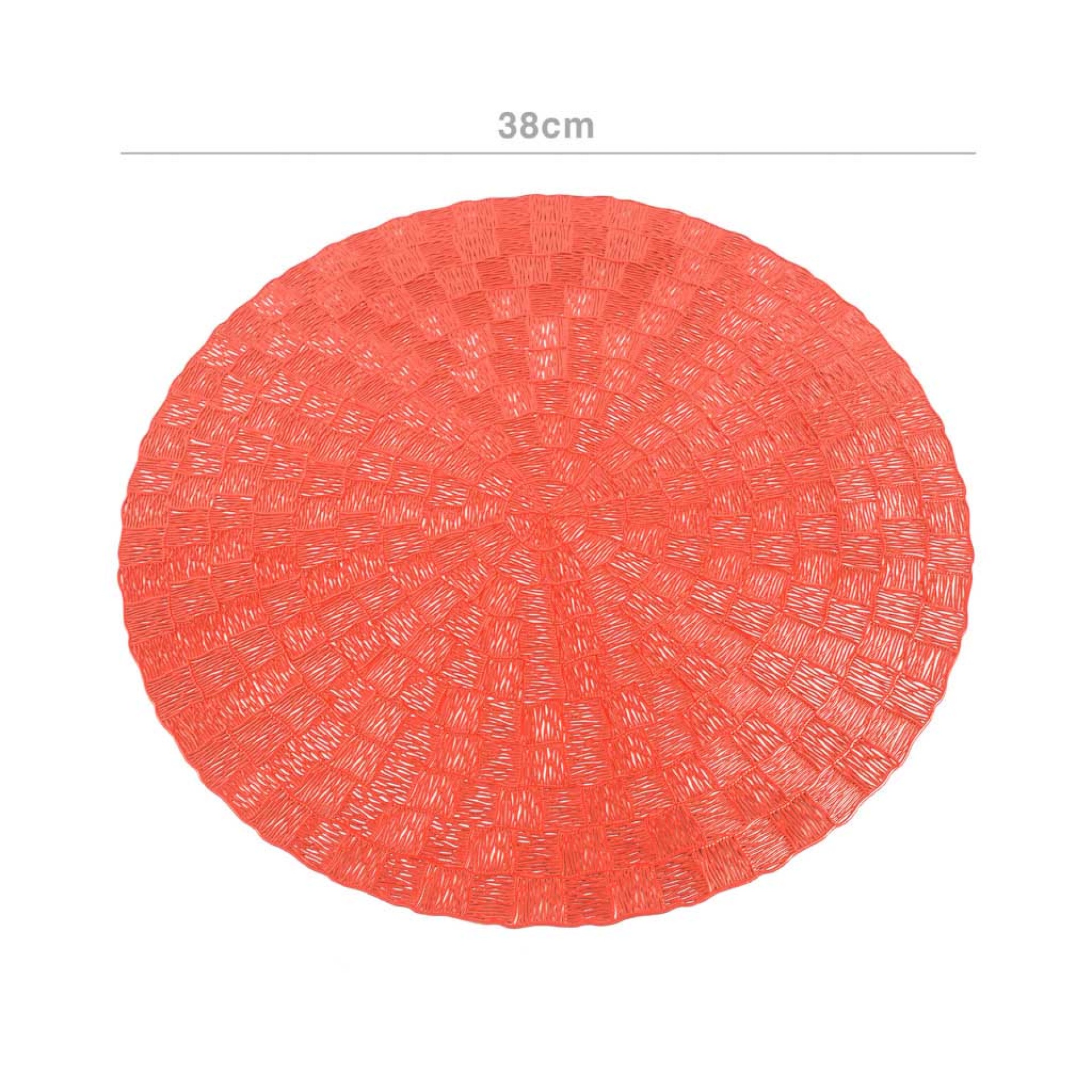Individual Pvc Redondo Vermelho 38cm