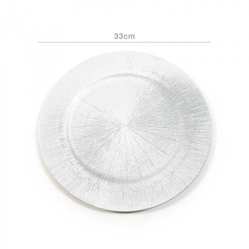 Marcador Plástico Redondo Prateado 33cm Marcador Plástico Redondo Prateado 33cm