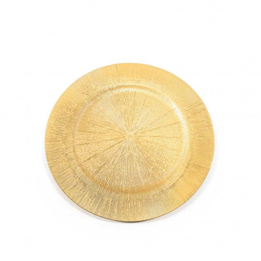 Marcador Plástico Redondo Dourado 33cm Marcador Plástico Redondo Dourado 33cm