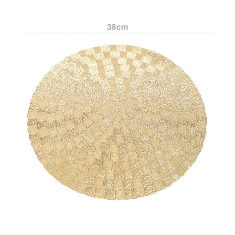 Individual Pvc Redondo Dourado 38cm - Image product