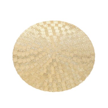 Individual Pvc Redondo Dourado 38cm