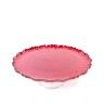 Suporte Bolo com Pé Cristal Redondo Vermelho 28X11cm Suporte Bolo com Pé Cristal Redondo Vermelho 28X11cm