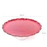 Suporte Bolo com Pé Cristal Redondo Vermelho 28X11cm Suporte Bolo com Pé Cristal Redondo Vermelho 28X11cm
