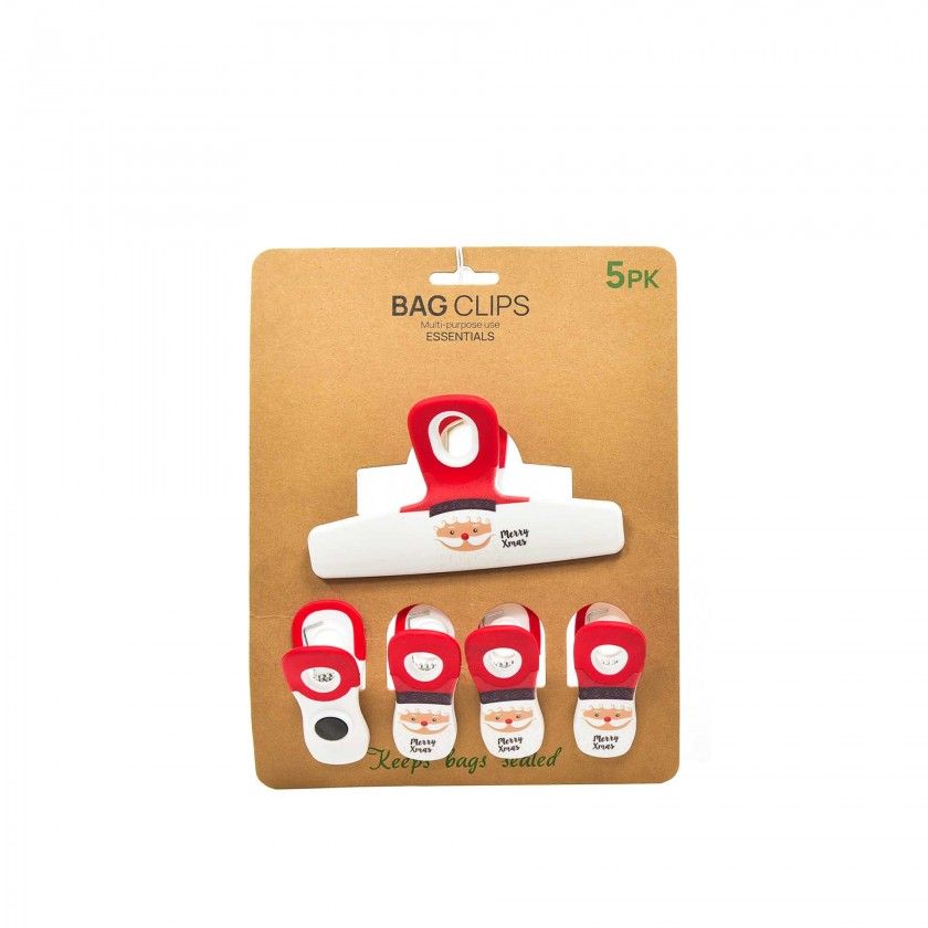 Conjunto 5 Molas Fecha Sacos Natal 14X8cm / 4X7cm Conjunto 5 Molas Fecha Sacos Natal 14X8cm / 4X7cm