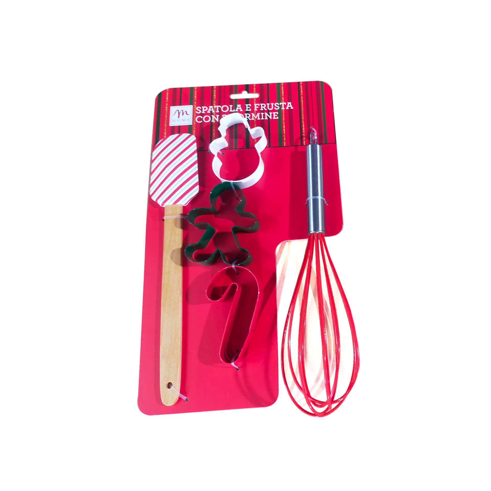 Conjunto Espátula / Batedor com Molde Natal Sortido 28cm