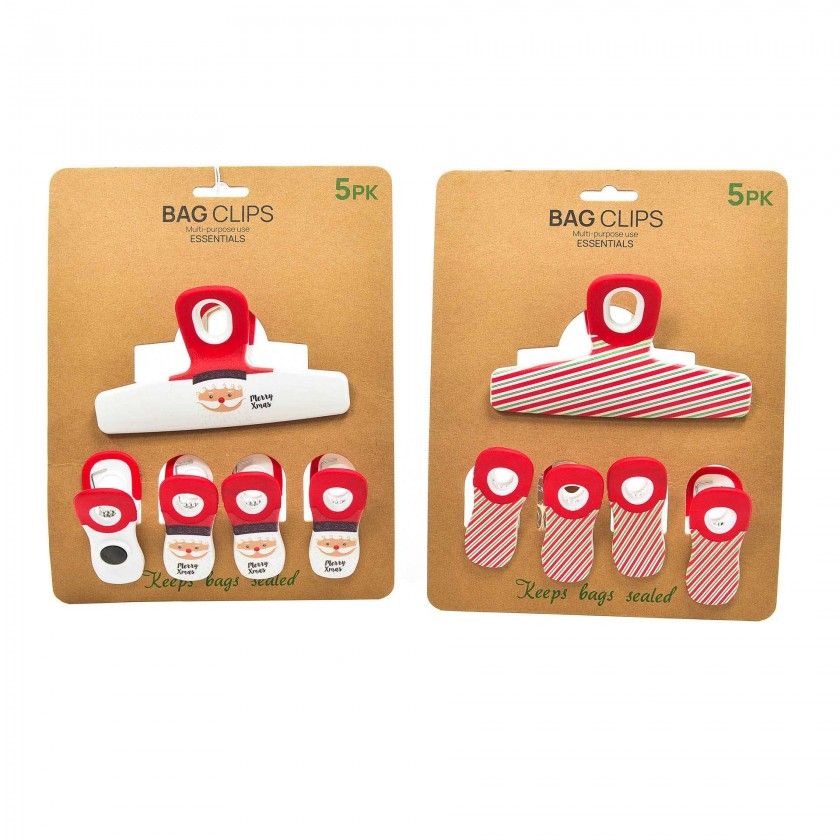 Conjunto 5 Molas Fecha Sacos Natal 14X8cm / 4X7cm Conjunto 5 Molas Fecha Sacos Natal 14X8cm / 4X7cm