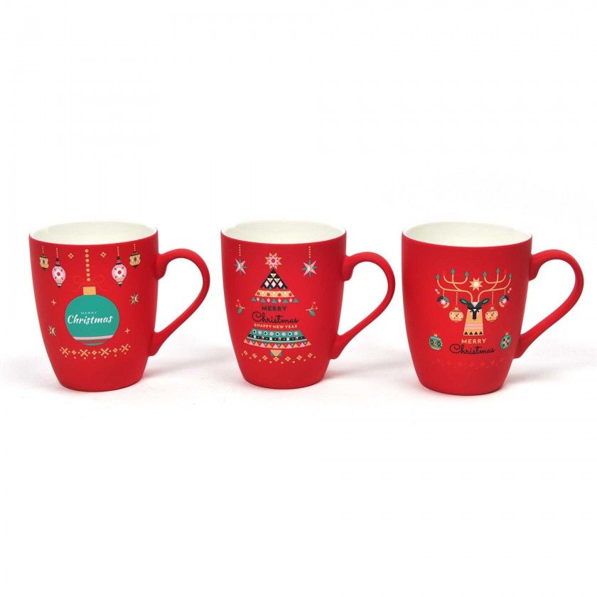 Caneca Merry Christmas Sortido 350ml 8.5X10.2cm Caneca Merry Christmas Sortido 350ml 8.5X10.2cm
