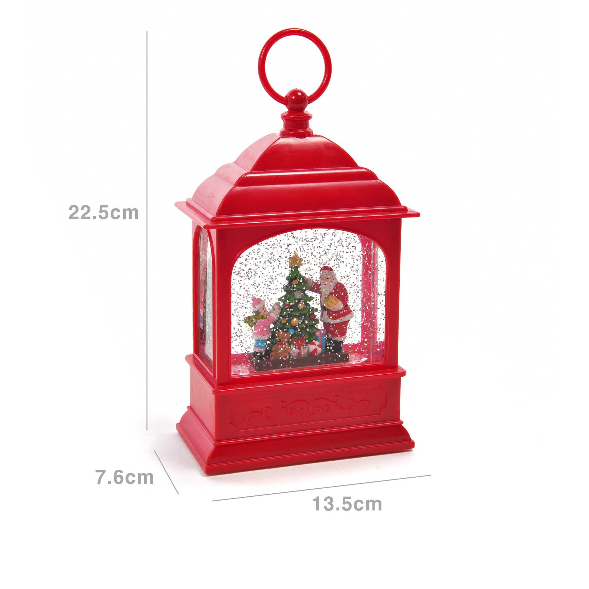 Lanterna Globo Neve Natal Animado 13.5X7.6X22.5cm
