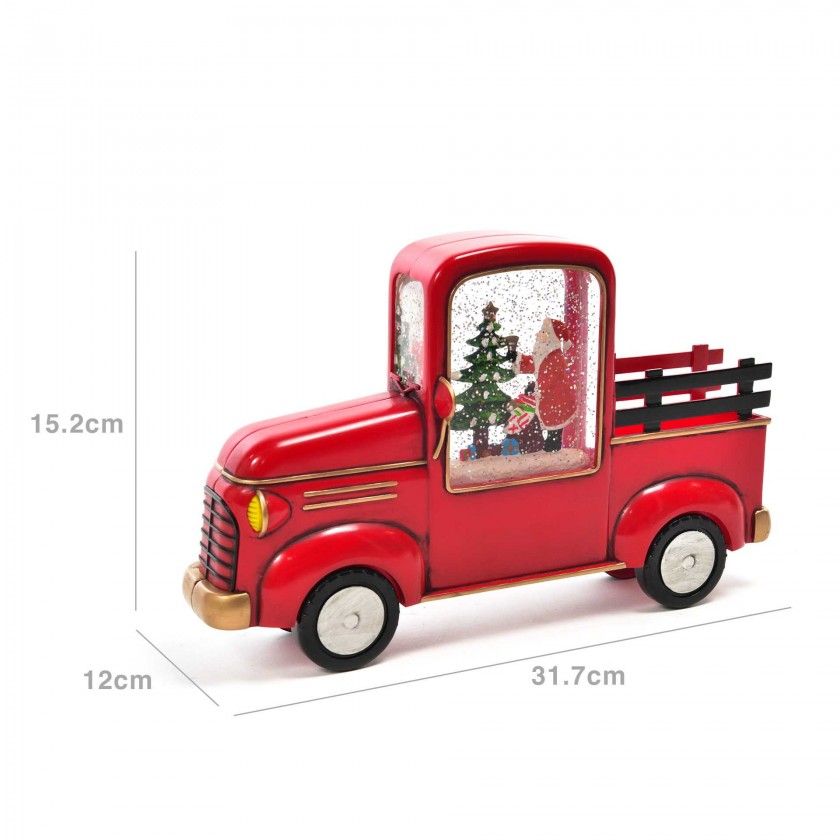 Camião Globo Neve Natal Animado 31.7X12X15.2cm Camião Globo Neve Natal Animado 31.7X12X15.2cm