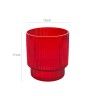 Porta Velas Cristal sem Pé Redondo Vermelho 16X17cm Porta Velas Cristal sem Pé Redondo Vermelho 16X17cm