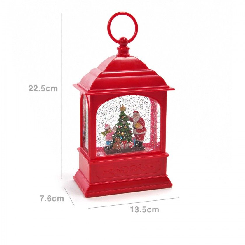 Lanterna Globo Neve Natal Animado 13.5X7.6X22.5cm Lanterna Globo Neve Natal Animado 13.5X7.6X22.5cm