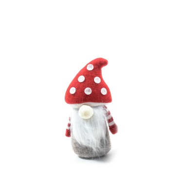 Gnomo Cogumelo Natal Sortido 7.5X5X14cm