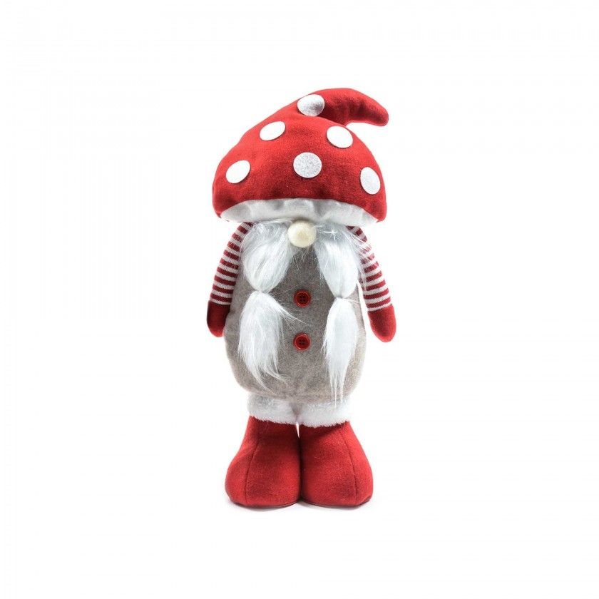 Gnomo Cogumelo Natal Sortido 21X12X46cm