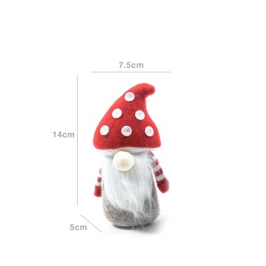 Gnomo Cogumelo Natal Sortido 7.5X5X14cm