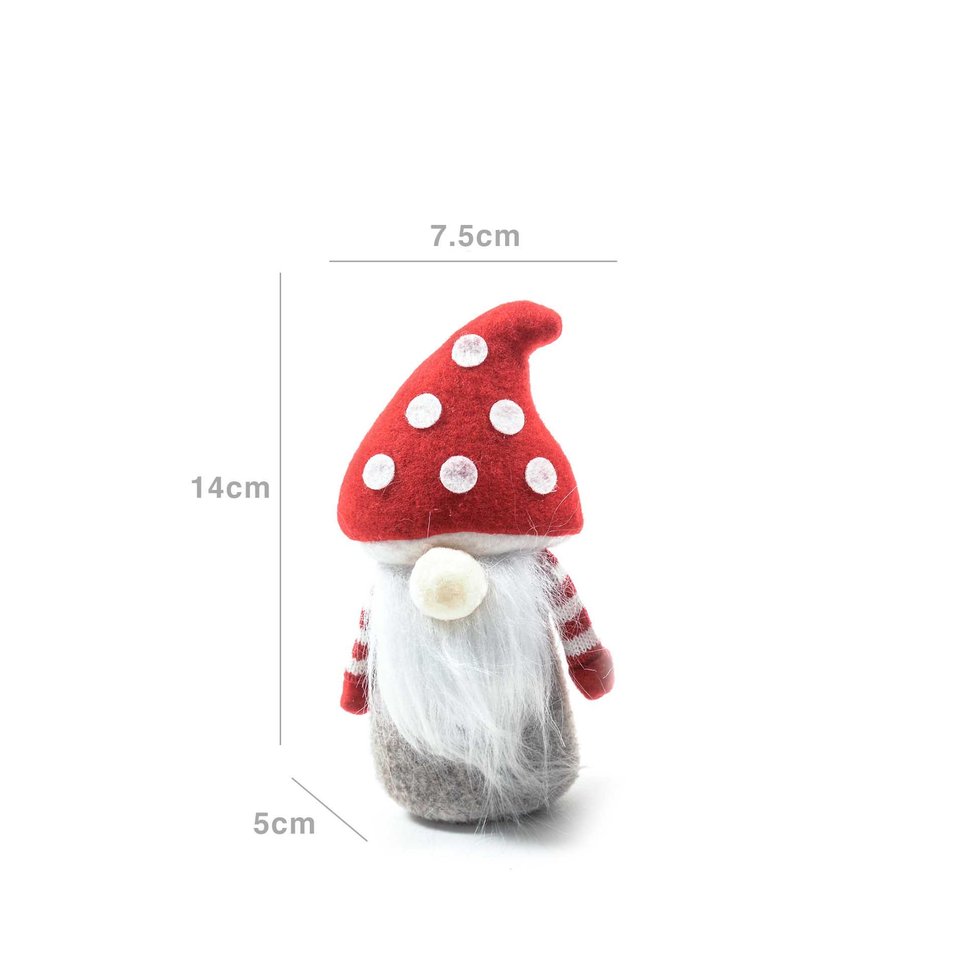 Gnomo Cogumelo Natal Sortido 7.5X5X14cm