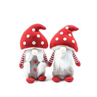 Gnomo Cogumelo Natal Sortido 15X9X26cm