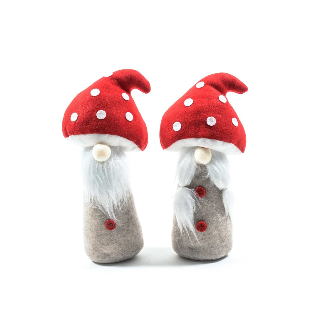 Gnomo Cogumelo Natal Sortido 15X10X30cm
