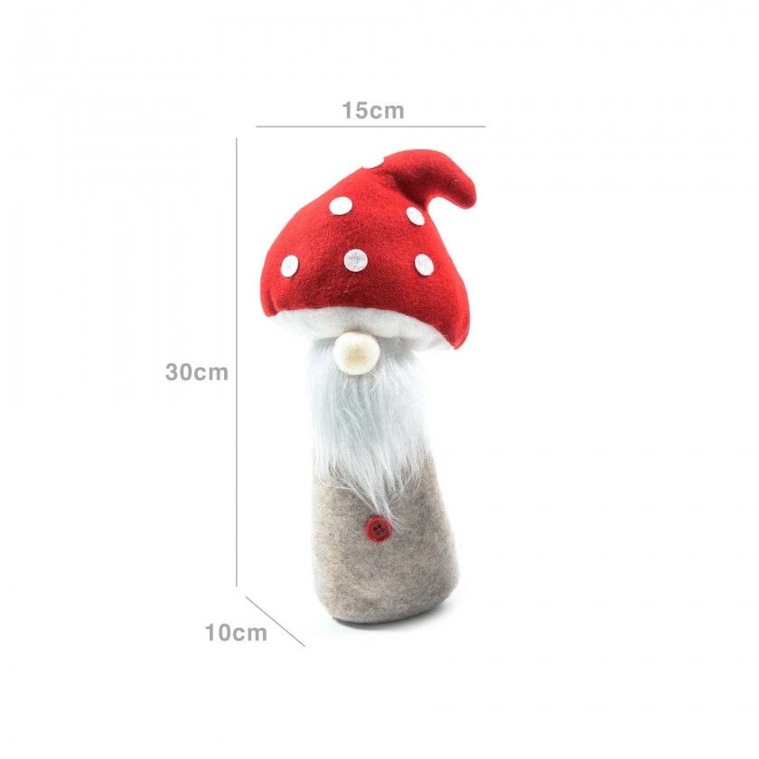 Gnomo Cogumelo Natal Sortido 15X10X30cm Gnomo Cogumelo Natal Sortido 15X10X30cm