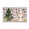 Árvore Natal Madeira com Pendentes 11X11X15cm Árvore Natal Madeira com Pendentes 11X11X15cm