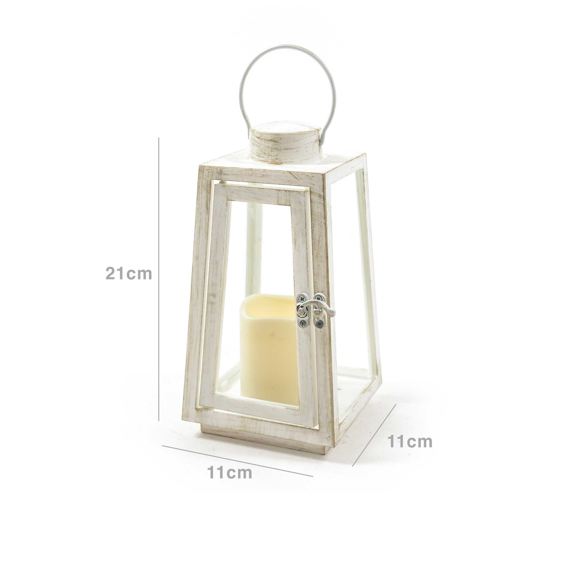 Lanterna Led Branco 11X11X21cm