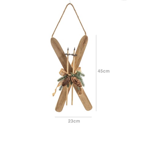 Decoração Esqui Madeira 45X23cm - Image product