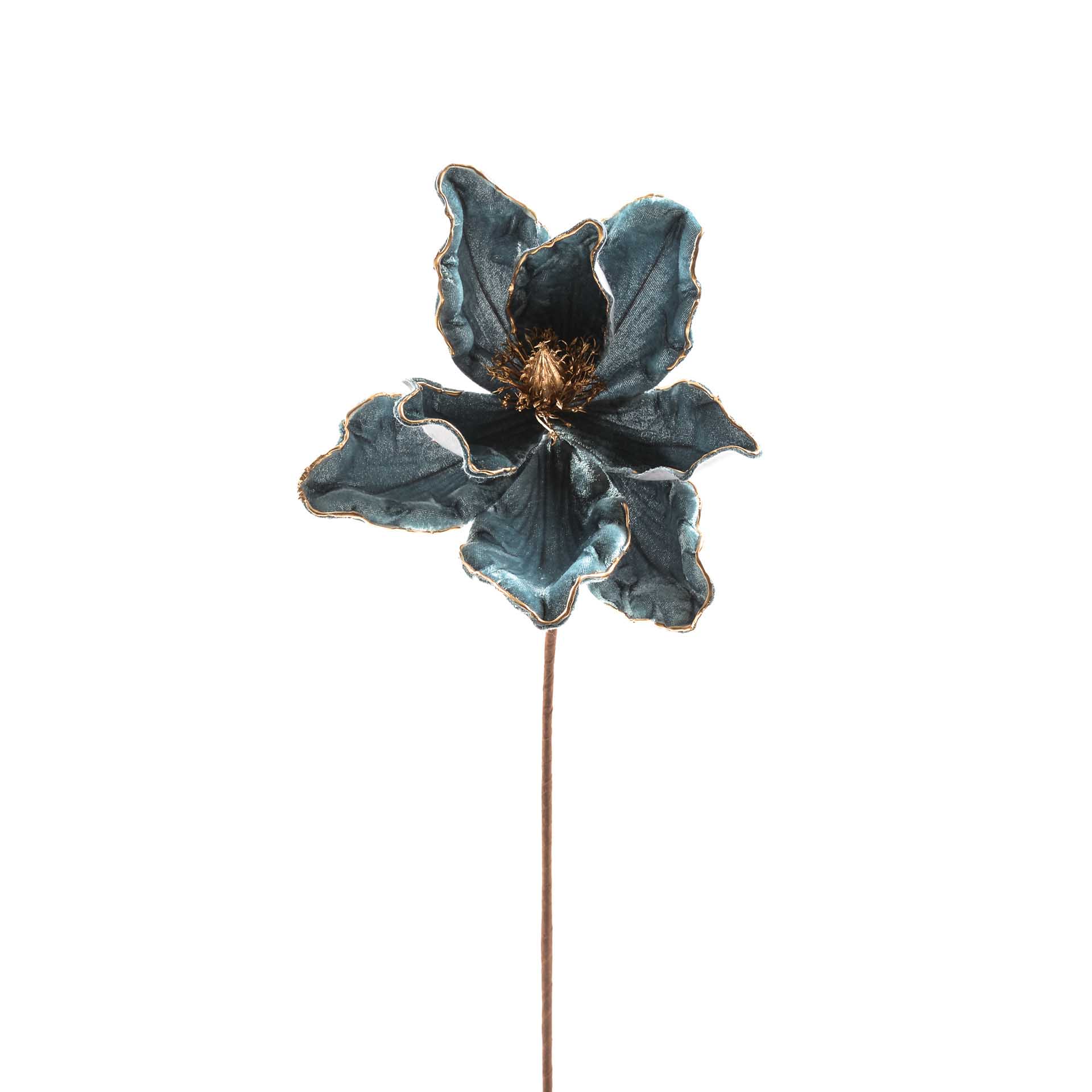Flor Magnólia Cabo Longo Verde 25X55cm