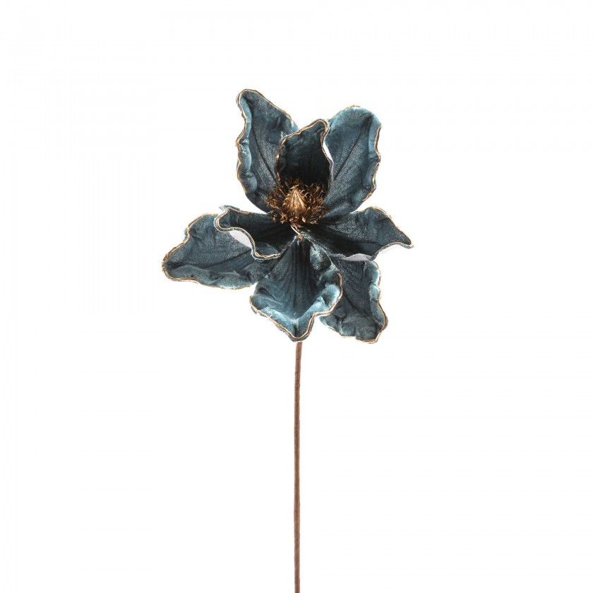 Flor Magnólia Cabo Longo Verde 25X55cm Flor Magnólia Cabo Longo Verde 25X55cm