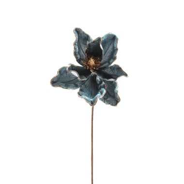 Flor Magnólia Cabo Longo Verde 25X55cm