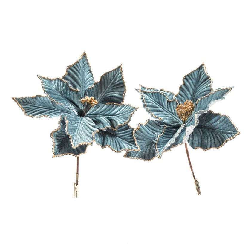 Flor Estrela Natal Cabo Curto Verde 28cm Flor Estrela Natal Cabo Curto Verde 28cm