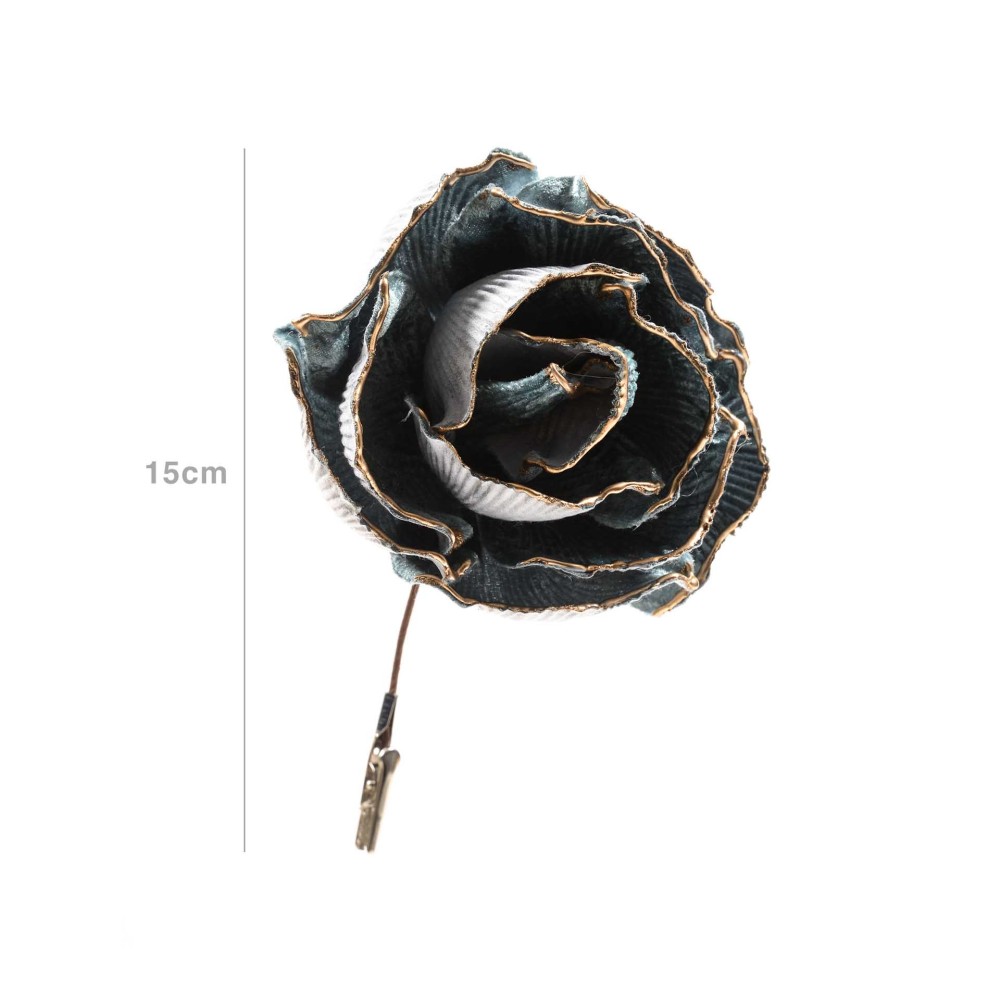 Flor Rosa Cabo Curto Verde 15cm