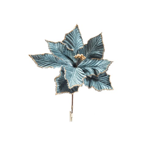Flor Estrela Natal Cabo Curto Verde 28cm - Image product