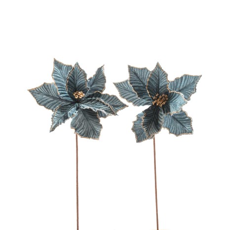 Flor Estrela Natal Cabo Longo Verde 28X55cm - Image product