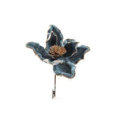 Flor Magnólia Cabo Curto Verde 25cm