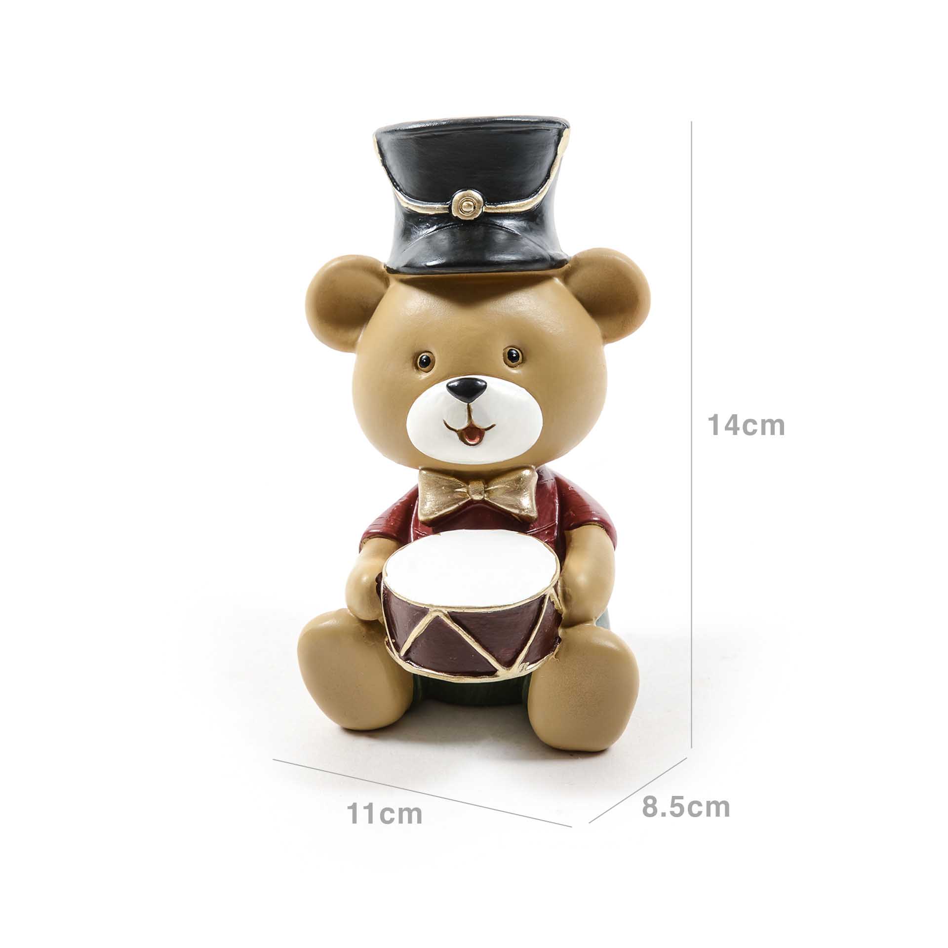 Urso Natal Resina 8.5X11X14cm