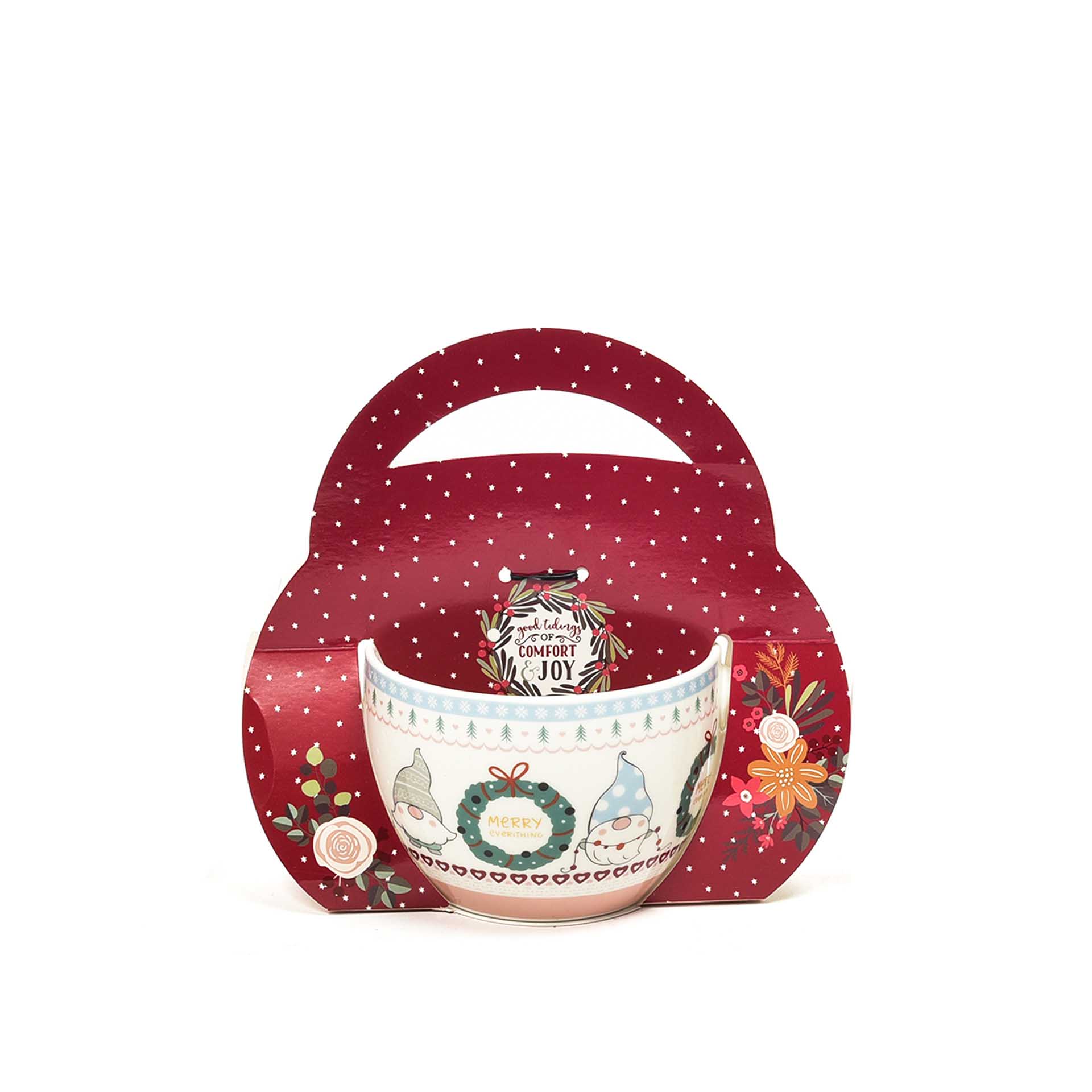 Taça Natal Porcelana 480ml 7X8X11.3cm