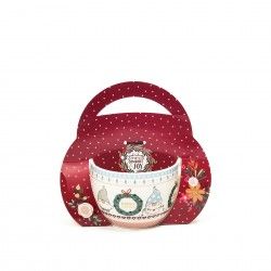 Taça Natal Porcelana 480ml 7X8X11.3cm Taça Natal Porcelana 480ml 7X8X11.3cm
