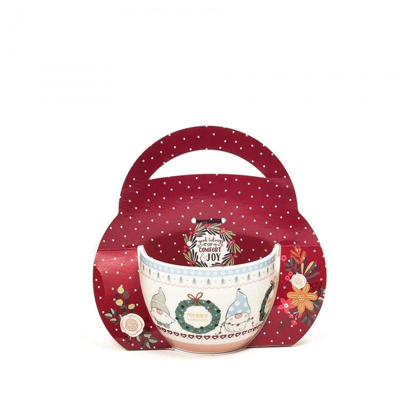 Taça Natal Porcelana 480ml 7X8X11.3cm Taça Natal Porcelana 480ml 7X8X11.3cm