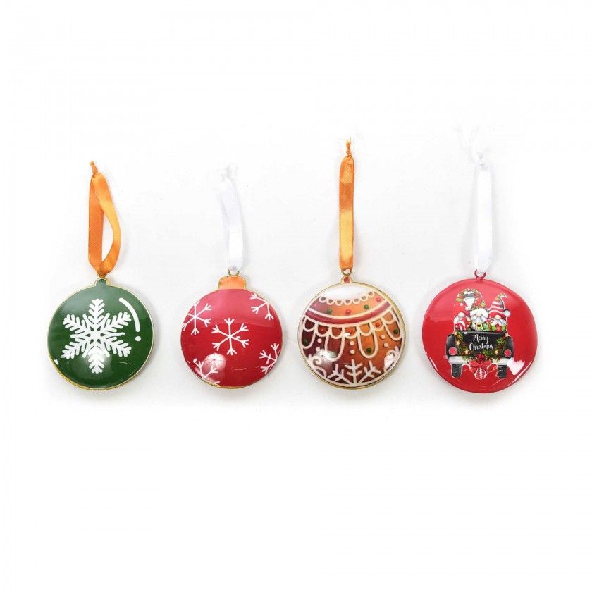 Bola Natal Metal Sortido 10X10cm Bola Natal Metal Sortido 10X10cm