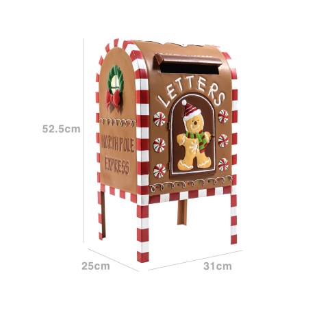 Caixa Correio Natal Metal 31X25X52.5cm - Image product