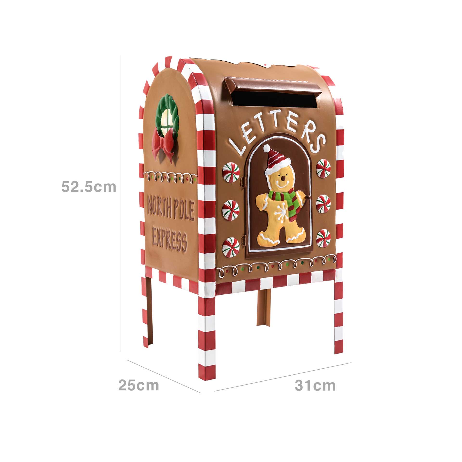 Caixa Correio Natal Metal 31X25X52.5cm