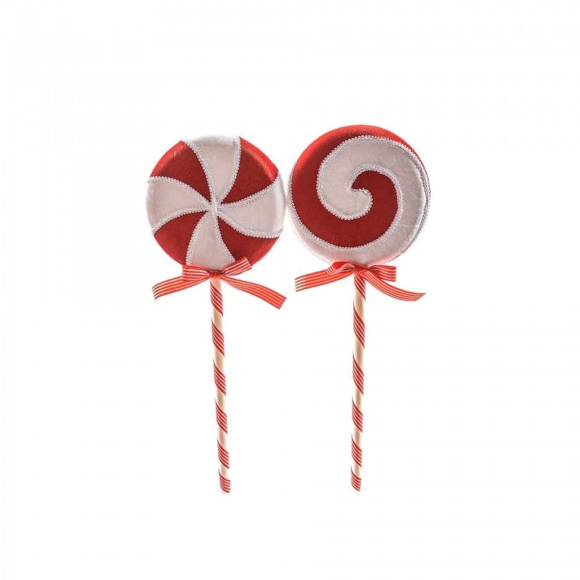 Lollipop Sortido Branco / Vermelho 19X3X55cm Lollipop Sortido Branco / Vermelho 19X3X55cm