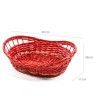 Cesta Mimbre Oval Vermelho 50X38X17cm